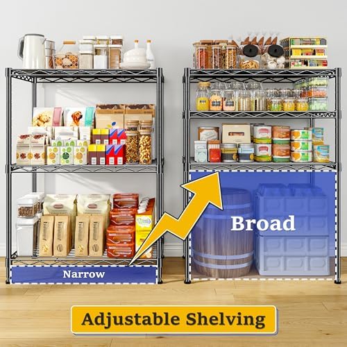 DurayLoly 3-Tier Narrow Shelf Adjustable Storage Rack for Closet Bedroom - Image 5