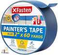 XFasten Professional Blue Painters Tape, Sharp Edge Line Technology, 2" by 60 Yards (Single Pack) - Produces Sharp Lines and Residue-Free Artisan Grade Clean Release Wall Trim Tape by XFasten