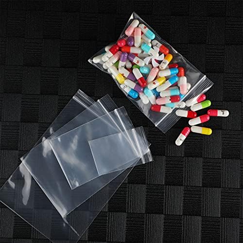 Zonon 100 Pcs Clear Reclosable Zipper Storage Bags Resealable Poly Bag, Xs - Image 5
