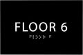6" X4" Floor 6 Sign by ADACentralSigns