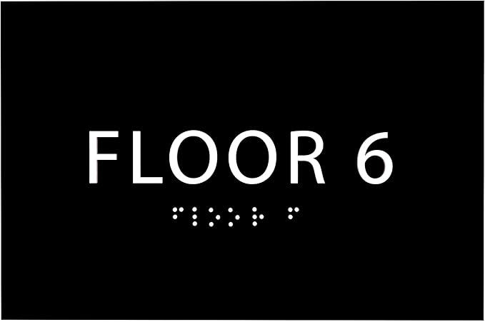 6" X4" Floor 6 Sign by ADACentralSigns
