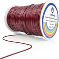 LUSTEMBER 1mm Faux Leather Waxed Cotton Cord, 175 Yards – Durable Necklace String, Soft and Textured Cord for Necklaces, Bracelets, and Jewelry Making by LUSTEMBER