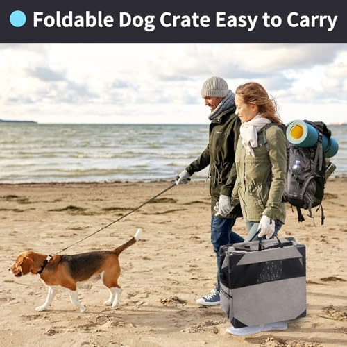 Zikopomi 30 Inch Portable Soft Foldable Dog Crate, 30" L x 21" W x 21" H - Image 2