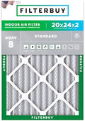 Filterbuy 20x24x2 Air Filter MERV 8 Dust & Allergy Defense (1-Pack) by Filterbuy