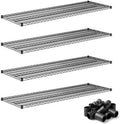 24" x 72" Extra Wire Shelves 4 Pack for NSF Shelving Units, Heavy Duty Storage Expansion by Zedfire