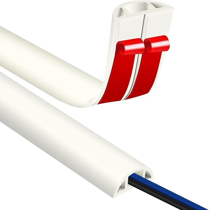 Floor Cord Covers for Wires 20FT Cable Hider Wire Cover Self Adhesive Cord by JAHOMFAI