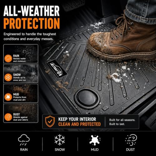 Floor Mats & Large Cargo Liners for 2016-2020 Kia Sorento 7 Seats with Backrest Protection-2 Row Bucket Seat, TPE All Weather Protection for Sorento Accessories - Image 4