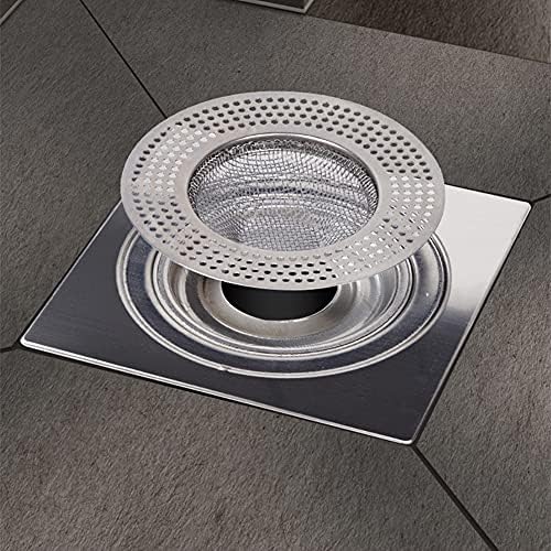 2pcs Heavy Duty Stainless Steel Slop Basket Filter Trap,3.54" Top / 1.65" Mesh Metal Sink Strainer,Perfect for Kitchen Sink/Bathroom Bathtub Wash Basin Floor Drain Balcony Drain Hole,Utility - Image 4