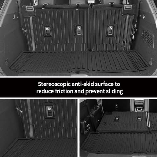 Custom for 2022-2026 Nissan Pathfinder Cargo Mats Trunk Liner with 3rd Rear Seat Backrest Mat All Weather TPE Protection Mat Accessories (for 2022-2026 Nissan Pathfinder) - Image 2