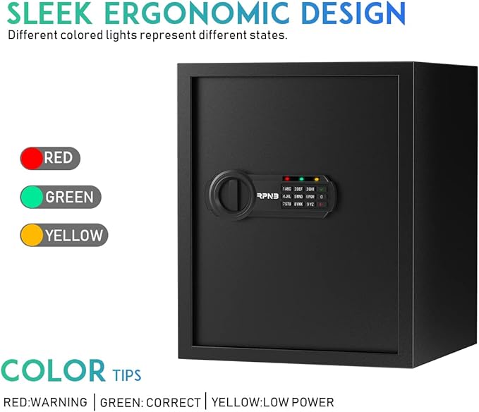 RPNB Deluxe Safe and Lock Box, Digital Keypad Safe Box, Steel Alloy Small Safes - Image 6