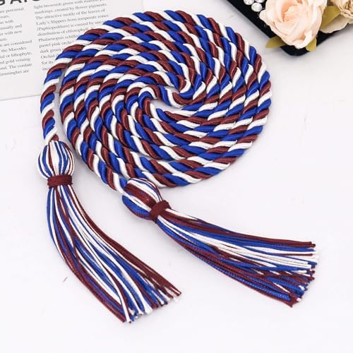 GraduationMall Graduation Honor Cord 68" MaroonRoyalWhite - Image 2