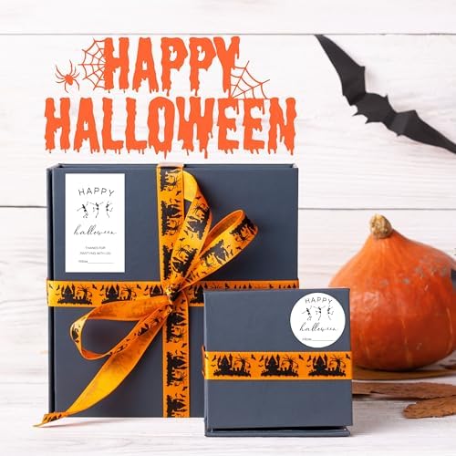 40 Pcs Halloween Theme Stickers -The Dancing Skull -20 Round & 20 Tag Shaped Self-Adhesive Labels for Party Gifts, Packaging Bags, Envelope Sealing - Party Supplies for Halloween Decoration -A08 - Image 5