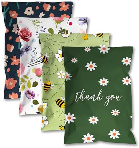 Poly Mailers 12x15.5 Inch, 50 Count, Assorted Prints, Self Seal by VAPULCIO
