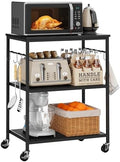 Homleke 3-Tier Rolling Kitchen Microwave Cart, Utility Cart by Homleke