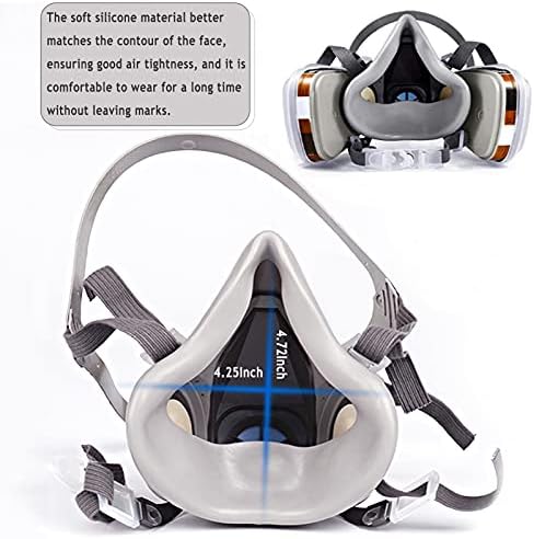 Reusable Half Face Cover Set, Half Face Respirаtor, Personal Protective Equipment Filter for Painting, Decorating Carpentry, Welding, Metal Cutting, Same Scene as 6000 6200 7000 FF-400 (Medium) - Image 2