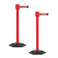 Montour Line MSR760 Set of 2 Retractable Belt Barrier Stanchion, Rubber Base by Montour+Line