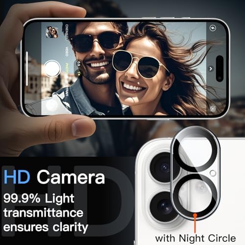 JETech Camera Lens Protector for iPhone 17, Clear, 3-Pack - Image 6