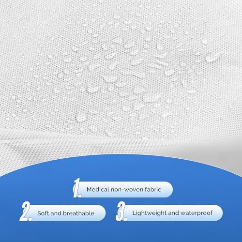JMU 10 Pack Disposable Isolation Gowns White, Long PPE Medical Gowns - Image 4