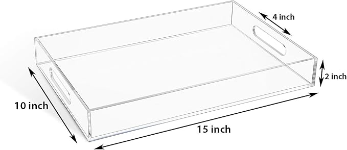 Clear Sturdy Acrylic Serving Tray - Image 2
