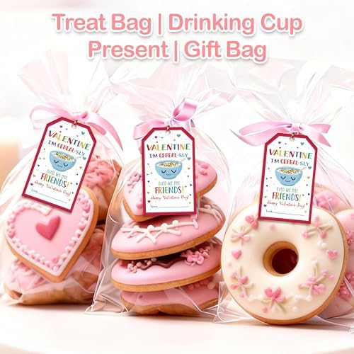 Valentine's Day Gift Tags, 50 Happy Valentine's Day Tags with String - Image 4