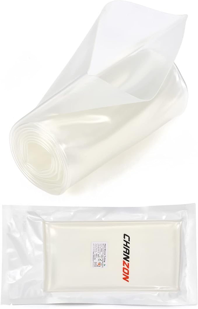 Chanzon 2:1 Ratio 3-5/32" Heat Shrink Tubing 3.3Ft Roll Clear/Transparent by Chanzon