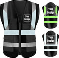 YOWESHOP High Visibility Safety Vest Custom Your Logo Protective Workwear 5 by YOWESHOP