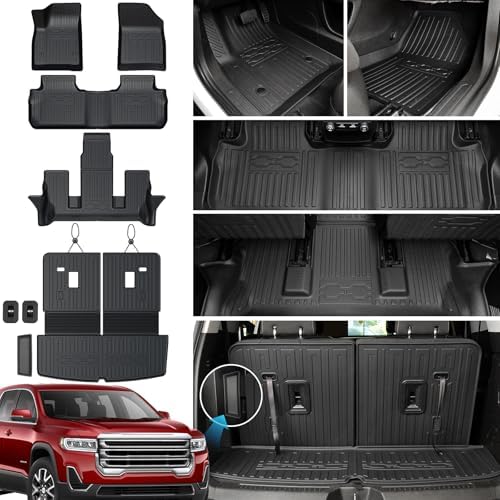 Floor Mats for GMC Acadia 2017-2023 6 Seats w/Captain Chair by JOULARISE