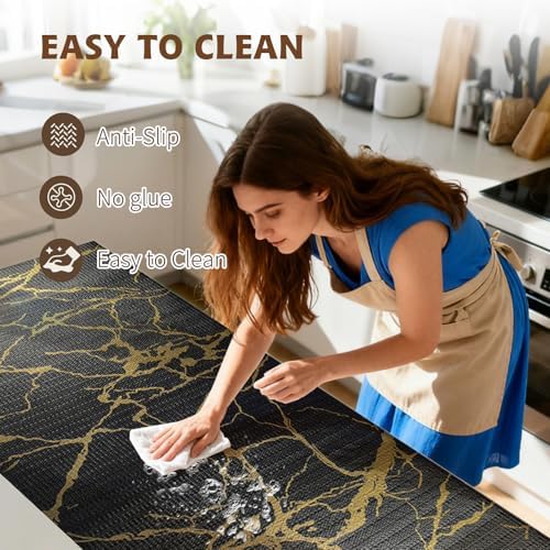 2-Layer Drawer and Shelf Liner for Kitchen Cabinet: 17in X 20Ft Non Slip - Image 4