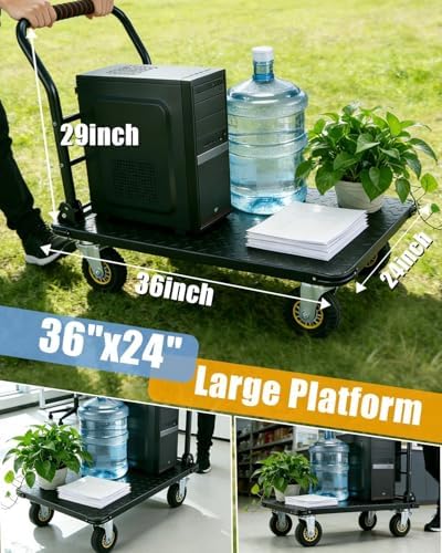 Garvee 1800LBS Platform Truck Cart, 36 "x24 Flatbed Cart - Image 7