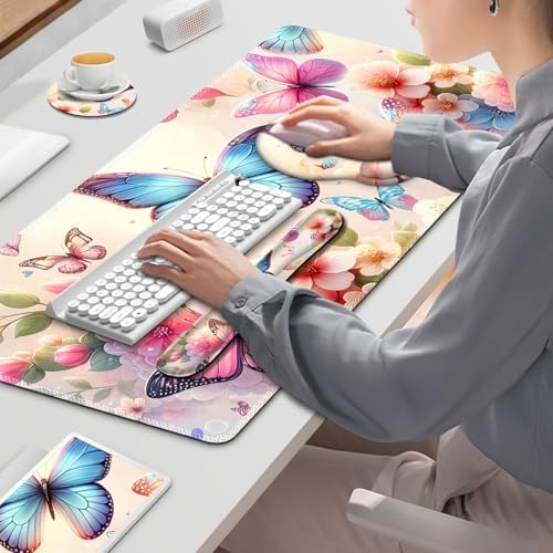 Gaming Mouse Pad, Large Desk Mat, 4in1 XXL Mousepad Cute Desk Pad Protector - Image 7