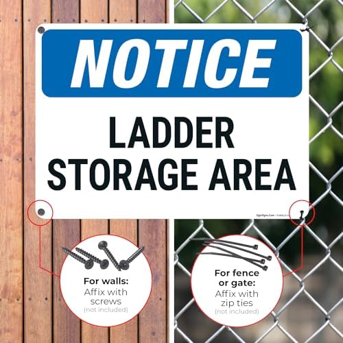 OSHA Notice Ladder Storage Area Sign, by SigoSigns
