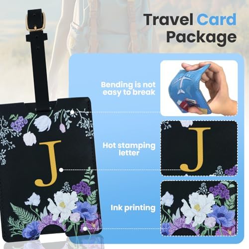 2 Pack PU Leather Privacy Luggage Tags, Double-Layer Hidden ID - Image 4