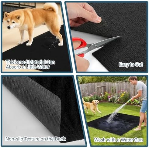 Wibeelee 46" X 60" X 0.23'' Mat for Under Dog Crate Waterproof Non-Slip Kennel Mat to Protect Floors Extra Large Absorbs Urine Reusable Dog Playpen Mat - Image 4