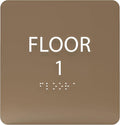 Modern Olive ADA Floor 1 Sign by ADACentralSigns