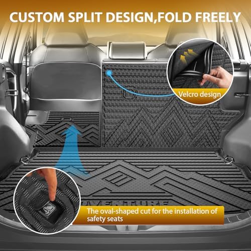 Powerty Floor Mats for Toyota RAV4 2019-2025, All Weather 3D TPE Anti-Slip Trunk Cargo Liner Seat Back Covers Protectors Full Set Car Accessories - Image 2
