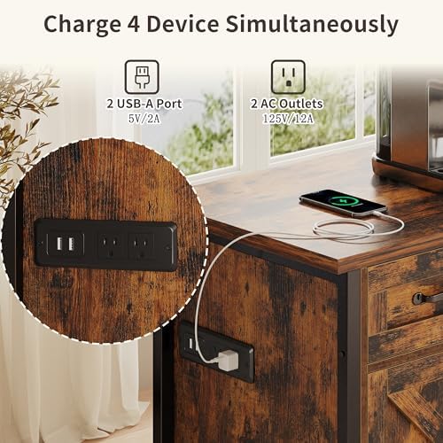 kepptory 30 Inch Dog Crate Furniture with Cabinet, Heavy Duty Farmhouse Dog Kennel with Charging Station, Wooden End Table TV Stand with 900 LBS Capacity and Adustable Feet - Image 4