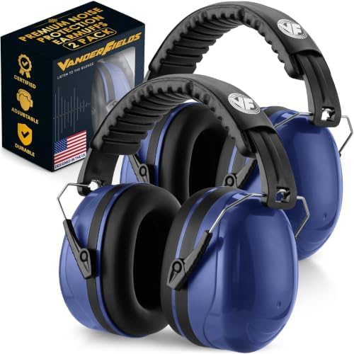 Noise Reduction Earmuffs for Adults - 35 dB (2K Hz) Protection Headphones by VANDERFIELDSUS