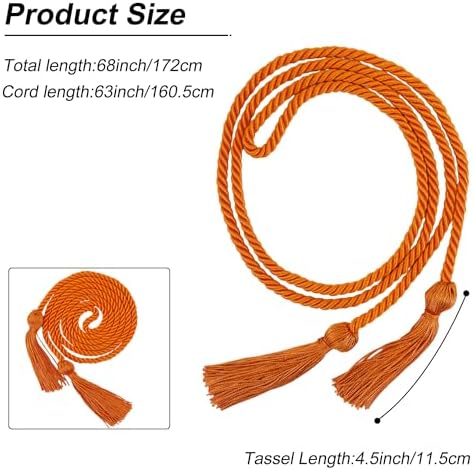 GraduationMall Graduation Honor Cord 68" Orange - Image 4