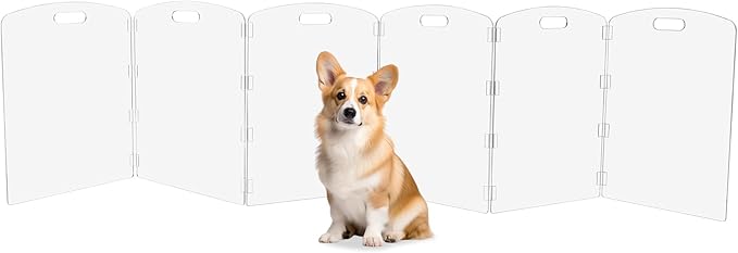 Modern Frame Clear Acrylic Freestanding Pet Gate by Feoyoho