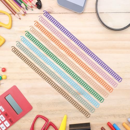 120 Pack Plastic Spiral Binding Coils Binder Binding Spirals Rings 1/4 Inch Spiral Binding Wire Combs Spines Coils, 4:1 Pitch (Pastel Color, 1/4 Inch) - Image 6