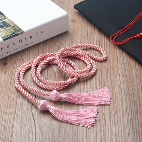 Pink Graduation Cord, Graduation Honor Cords for Class of 2026, Rayon Braided Grad Cord with Tassels, 68" Long Polyester Yarn Honor Ropes for Bachelor, Master, Doctoral - Image 4