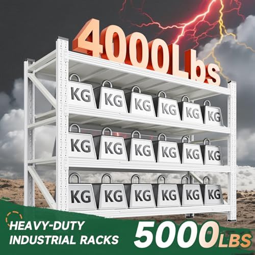 Letaya 4000LBS Storage Shelves Heavy Duty,60" W Garage Shelving Units, 4 Tier Adjustable Utility Rack Shelf,Large Metal Industrial Shelves,for Shop,Warehouse,Basement (60" W x 24" D x 70" H) - Image 3