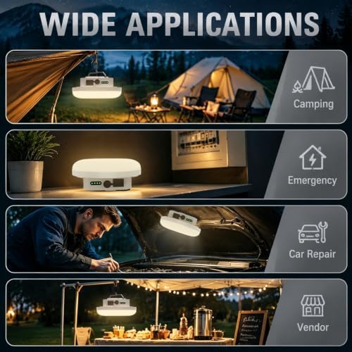 LED Rechargeable Stepless Dimming Camping Light with Remote - Image 7