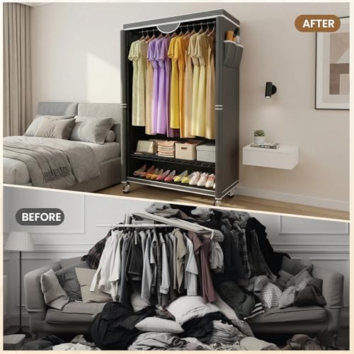 Clothes Rack With Cover, Heavy Duty Clothing Rack for Hanging Clothes - Image 7