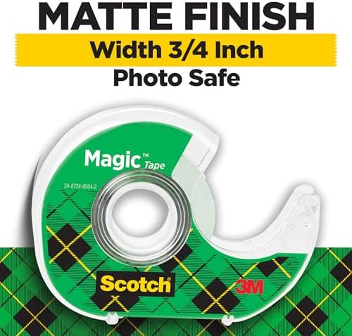 Scotch Magic Tape, Invisible, 6 Tape Rolls with Dispenders - Image 2