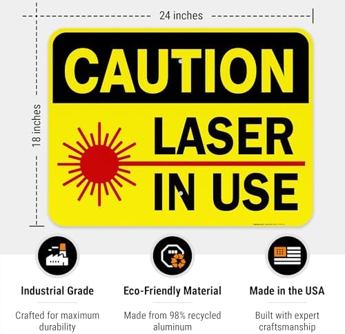Laser in Use Sign, Caution Sign, - Image 3