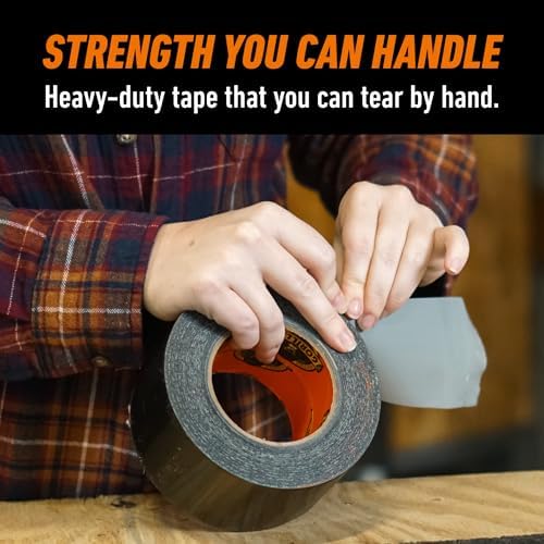 GORILLA Tough & Wide Heavy Duty Duct Tape, Black, 2.88" x 25 yd, 1-Pack - Image 6