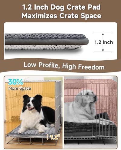 Small Dog Bed for Crate, High Resilience Foam Pad Mat Bed, 23x17, Dark Grey - Image 4