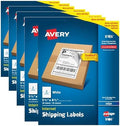 Avery Half-Sheet Printable Shipping Labels, 5.5" x 8.5" Customizable Stickers, White, 50 per Pack, 100 Blank Mailing Labels, Great for Mailing, Shipping, Organizing, and More,8126, 2 Count (Pack of 4) by Avery