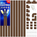 Wire Hider, 157in Delamu Cord Hider Wall, Paintable Wire Covers for Cords, TV Cable Hider Wall Kit, Cable Covers Raceway, Cable Management Hide TV Cords for Wall Mount TV, 10XL15.7 W0.95 H0.55in Brown by DELAMU